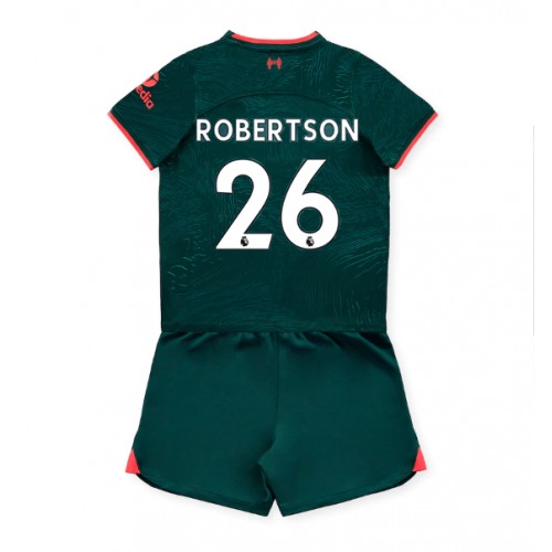 Fotbalové Dres Liverpool Andrew Robertson #26 Dětské Alternativní 2022-23 Krátký Rukáv (+ trenýrky)